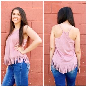 ❌❌ SOLD🌸 Dusty Rose Suede Top